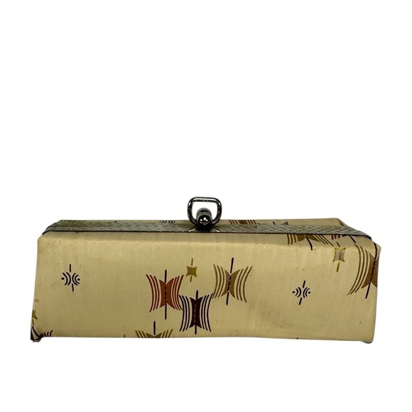 Vtg 1960’s Cat Eye Glass Case Only Retro Mid Century Gold Kiss Latch. - Picture 4 of 11